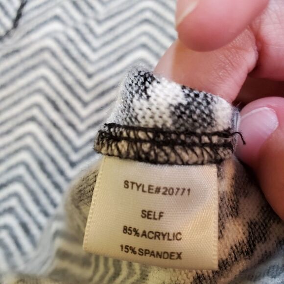 Skies are blue sweater womens size small black white convertible cardigan office - Picture 5 of 6